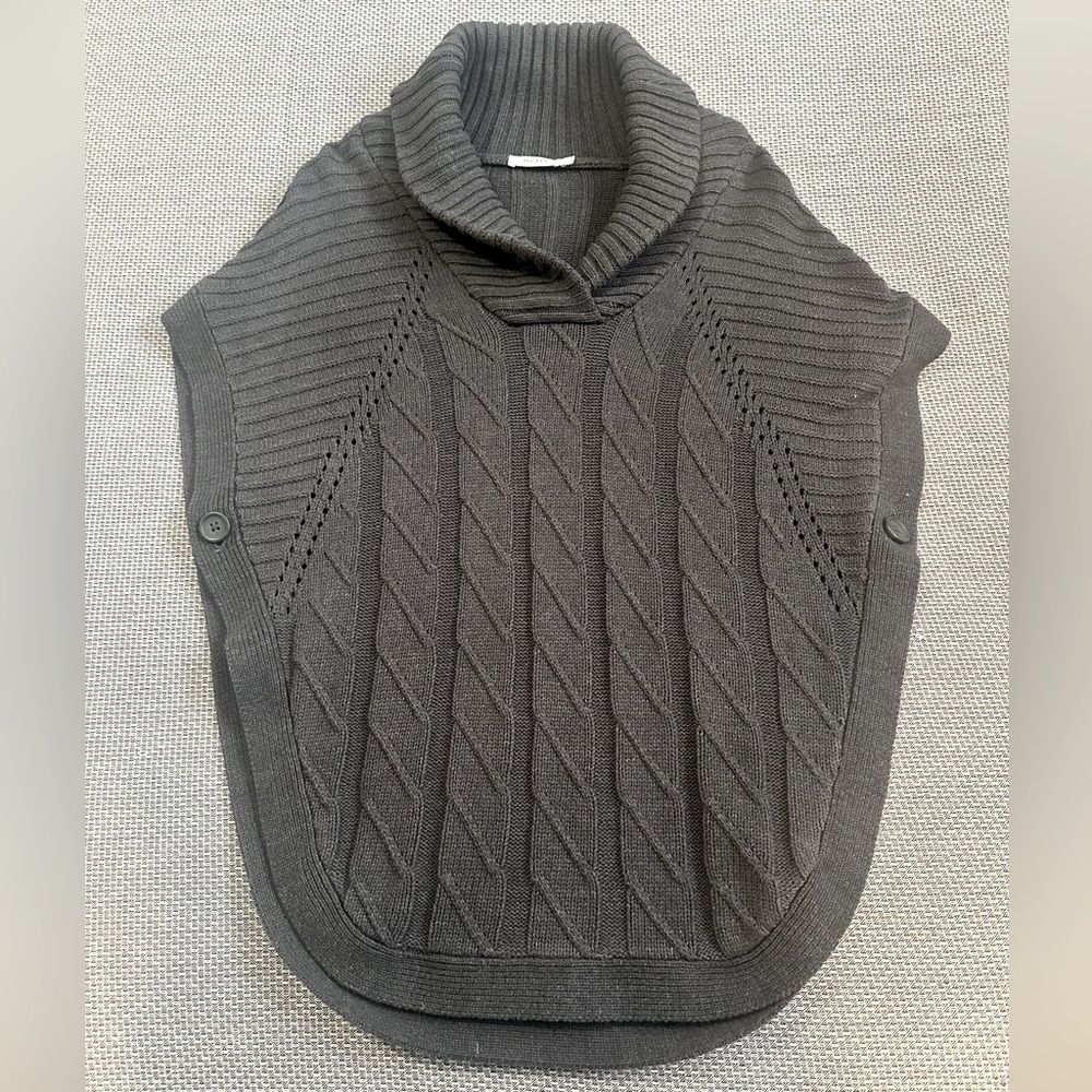 Ricki's Charcoal Knit Poncho Style Sweater